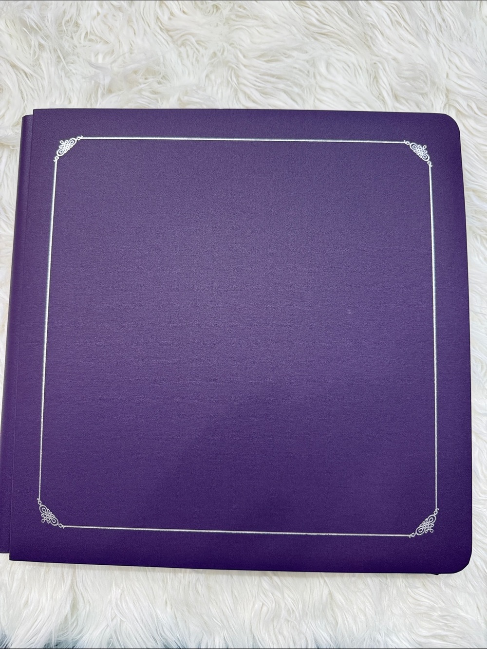 Creative Memories Purple Photo Album with Silver Filigree